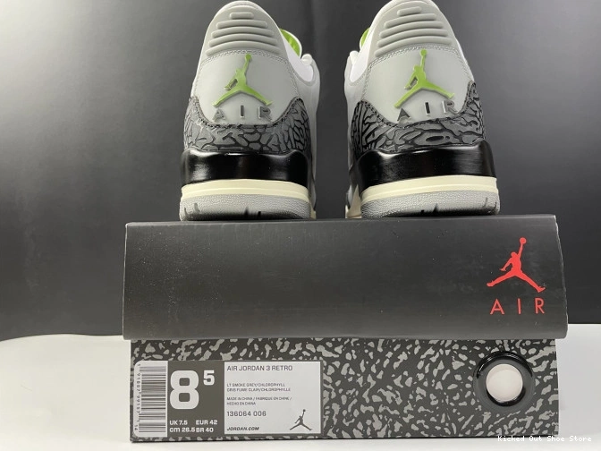 Kick Theory 136064-006 Jordan Chlorophyll Air Retro 3 0716